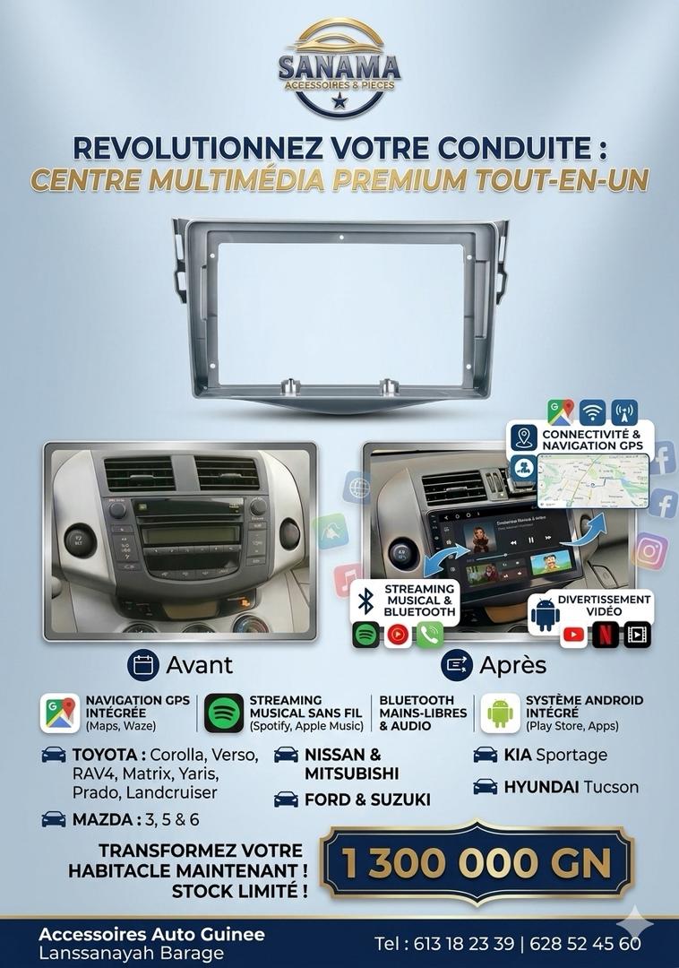 Centre multimédia Android GPS - Toyota / Nissan / Kia / Hyundai